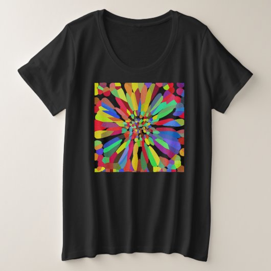 Confetti ventilator grote maat t-shirt (Design voorkant)