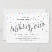 Confetti Verjaardagsfeest Uitnodigingen (Voorkant)