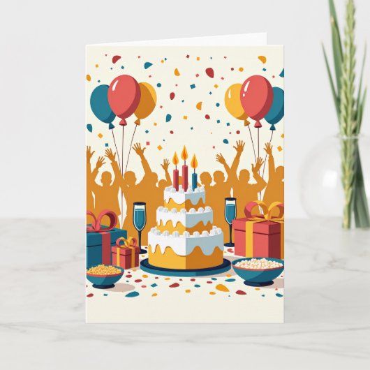 Confetti Verjaardagskaart Kaart (Voorkant)
