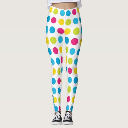 Confetti-viering: Multi-kleur stippenlegging Leggings (Voorkant)