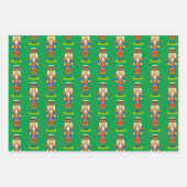 Confetti, voedingskraker, rendier- en sneeuwvlokke inpakpapier vel (Voorkant 3)