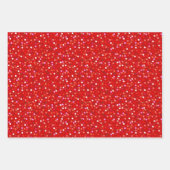 Confetti, voedingskraker, rendier- en sneeuwvlokke inpakpapier vel (Voorkant)