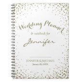 Confetti voor bruiloft Planner Gold Notitieboek (Voorkant)