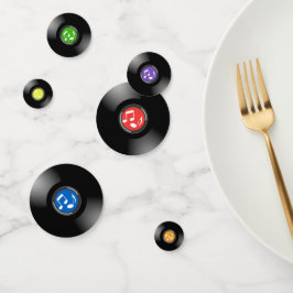  Confetti voor de ontwerptabel met vinylplaten