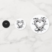 Confetti voor de Veer- en Zwarte Pearl Heart Table (Voorkanten)