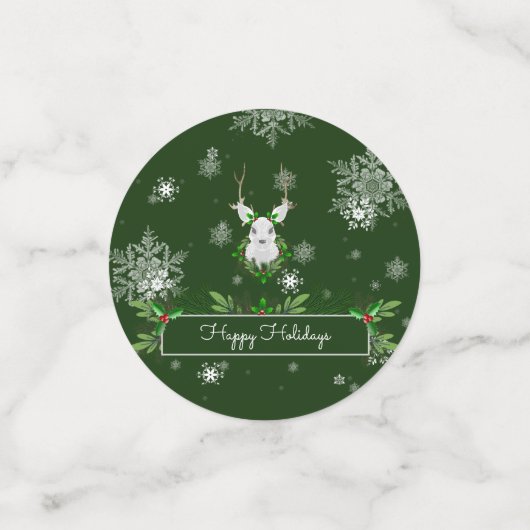 Confetti voor groene rendiertabel (Kleine voorkant)