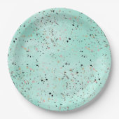 Confetti voor het ontwerpen van mint- en goudmarme papieren bordje (Voorkant)