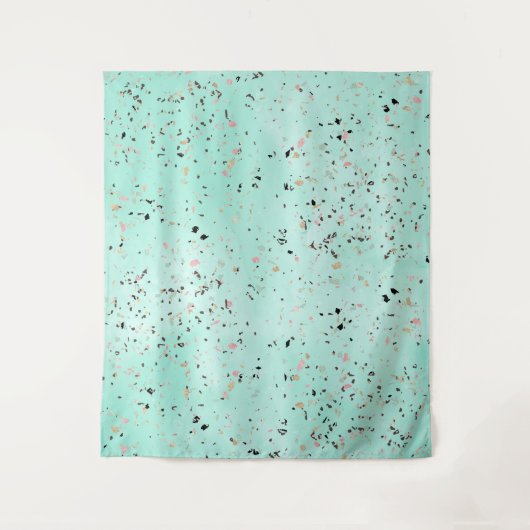 Confetti voor het ontwerpen van mint- en goudmarme wandkleed (Voorkant)