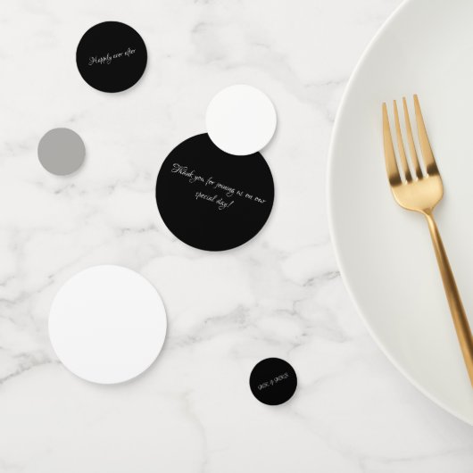 Confetti voor witte en zwarte bruiloft (Groep)