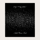 Confetti voor zwart en zilver | Kaarten plaatsen (Buitenkant ongevouwen)