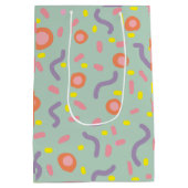 Confetti Vreugde Lijnen en Stippen Medium Cadeauzakje (Achterkant)