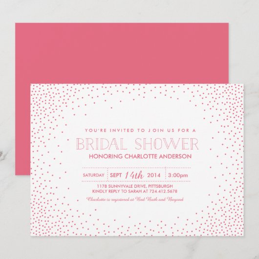 Confetti Vrijgezellenfeest Kaart (Voorkant / Achterkant)