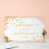 Confetti Vrijgezellenfeest Welkom Gouden Witte Ver Acryl Bord (Huwelijk)