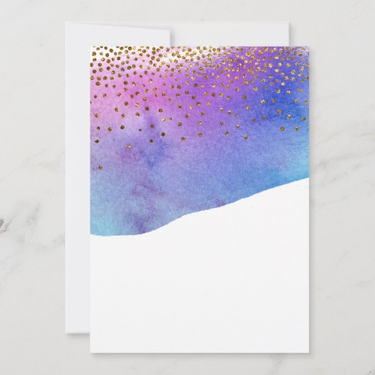 Confetti & Waterverf uitgestelde bruiloft Kaart (Achterkant)