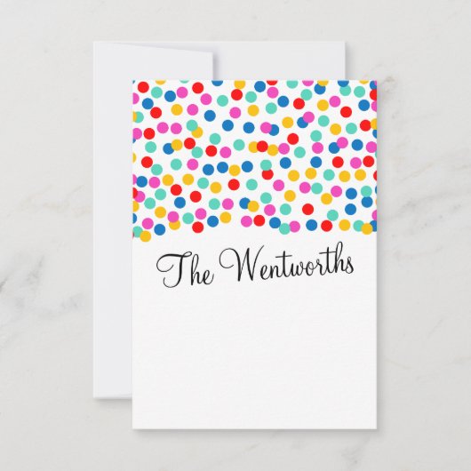 Confetti Weddenschap Bedankt kaarten (Voorkant)