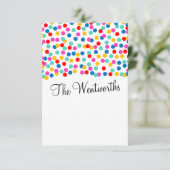 Confetti Weddenschap Bedankt kaarten (Staand voorkant)