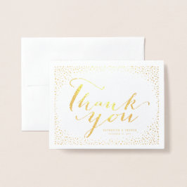 Confetti Weddenschap over liefde en Bedankt Hartel Folie Kaarten