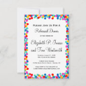 Confetti Wedding Rehearsal Dinner Invitations Kaart (Voorkant)