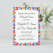 Confetti Wedding Rehearsal Dinner Invitations Kaart (Staand voorkant)