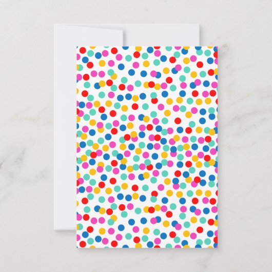 Confetti Wedding Rehearsal Dinner Invitations Kaart (Achterkant)