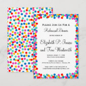 Confetti Wedding Rehearsal Dinner Invitations Kaart (Voorkant / Achterkant)