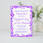 Confetti Wedding Rehearsal Dinner Invitations Kaart (Staand voorkant)