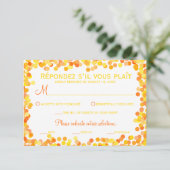 Confetti Wedding Response-kaarten RSVP Kaartje (Staand voorkant)