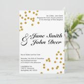 Confetti Wedding Uitnodiging (Staand voorkant)