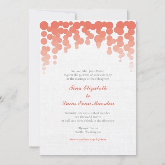 Confetti Wedding Uitnodiging (Voorkant)