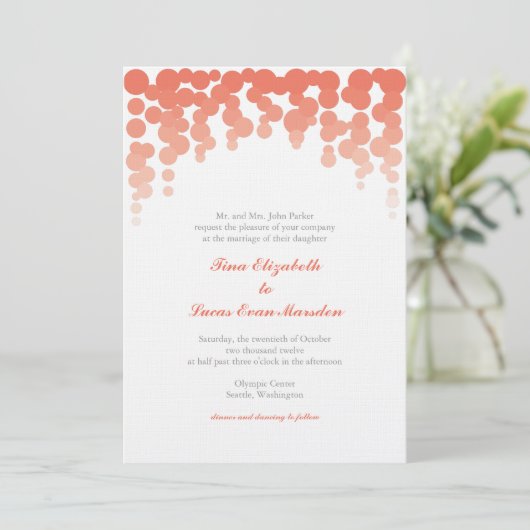 Confetti Wedding Uitnodiging (Staand voorkant)