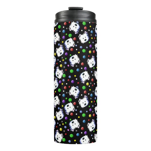 Confetti Westie Thermal Tumbler Thermosbeker (Voorkant)