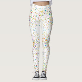 Confetti White Leggings