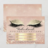 Confetti Wimpers Goud Luxe Make-up Certificaat Cad (Voorkant / Achterkant)