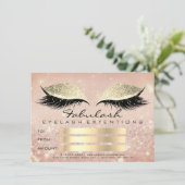 Confetti Wimpers Goud Luxe Make-up Certificaat Cad (Staand voorkant)