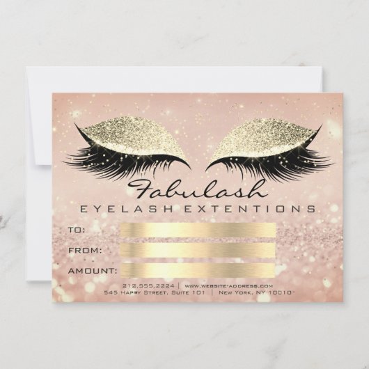 Confetti Wimpers Goud Luxe Make-up Certificaat Cad (Voorkant)