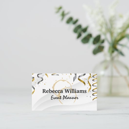 Confetti Wine Stain Visitekaartje (Staand voorkant)