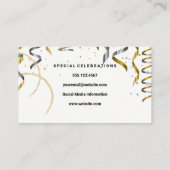 Confetti Wine Stain Visitekaartje (Achterkant)