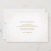 Confetti WISHES Gold Kerstfeestdag Kaart (Achterkant)