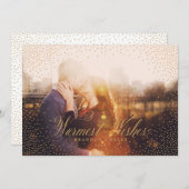 Confetti WISHES Gold Kerstfeestdag Kaart (Voorkant / Achterkant)