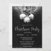 Confetti, Wit Zwart Ballen Kerstbedrijf Kaart (Voorkant)