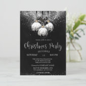 Confetti, Wit Zwart Ballen Kerstbedrijf Kaart (Staand voorkant)