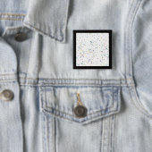 Confetti witte achtergrond vierkante button 5,1 cm (In situ)