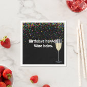 confetti : witte wijn en verjaardagsfeest servet (Insitu)