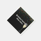 confetti : witte wijn en verjaardagsfeest servet (Hoek)