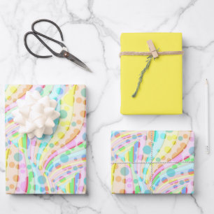 Confetti Wrapping Paper Flat Sheet Set van 3