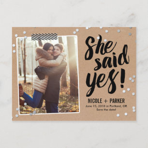 Confetti Ze zei ja Save the Date Briefkaart