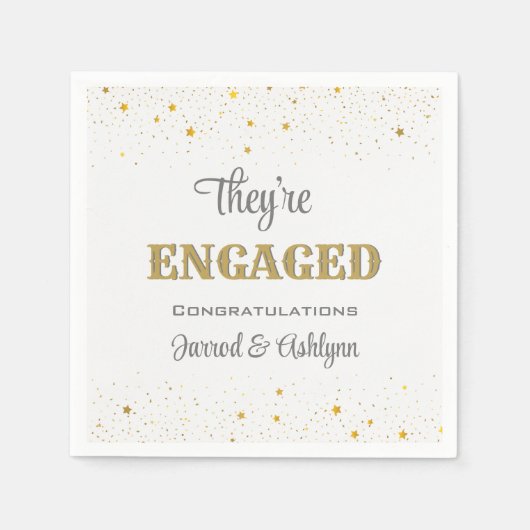 Confetti! "Ze zijn in beslag genomen!" aangepaste  Servet (Voorkant)