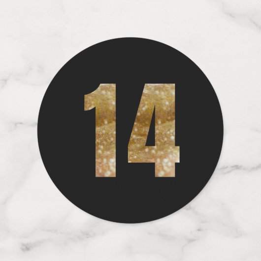 Confetti Zwart & Goud (Medium achterkant)