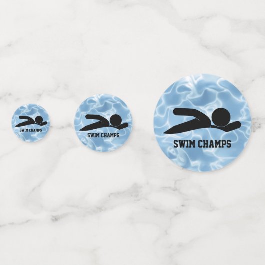 Confetti Zwemontwerptabel (Voorkanten)