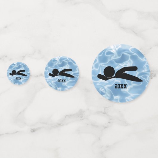 Confetti Zwemontwerptabel (Achterkanten)